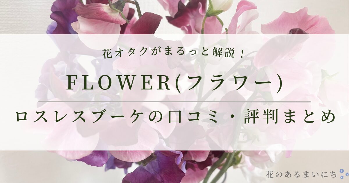 【花オタクが徹底レビュー】FLOWER（フラワー）ロスレスブーケの口コミ・評判まとめ