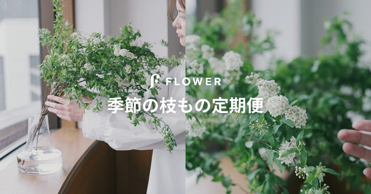 FLOWERの季節の枝もの定期便（公式LPより）